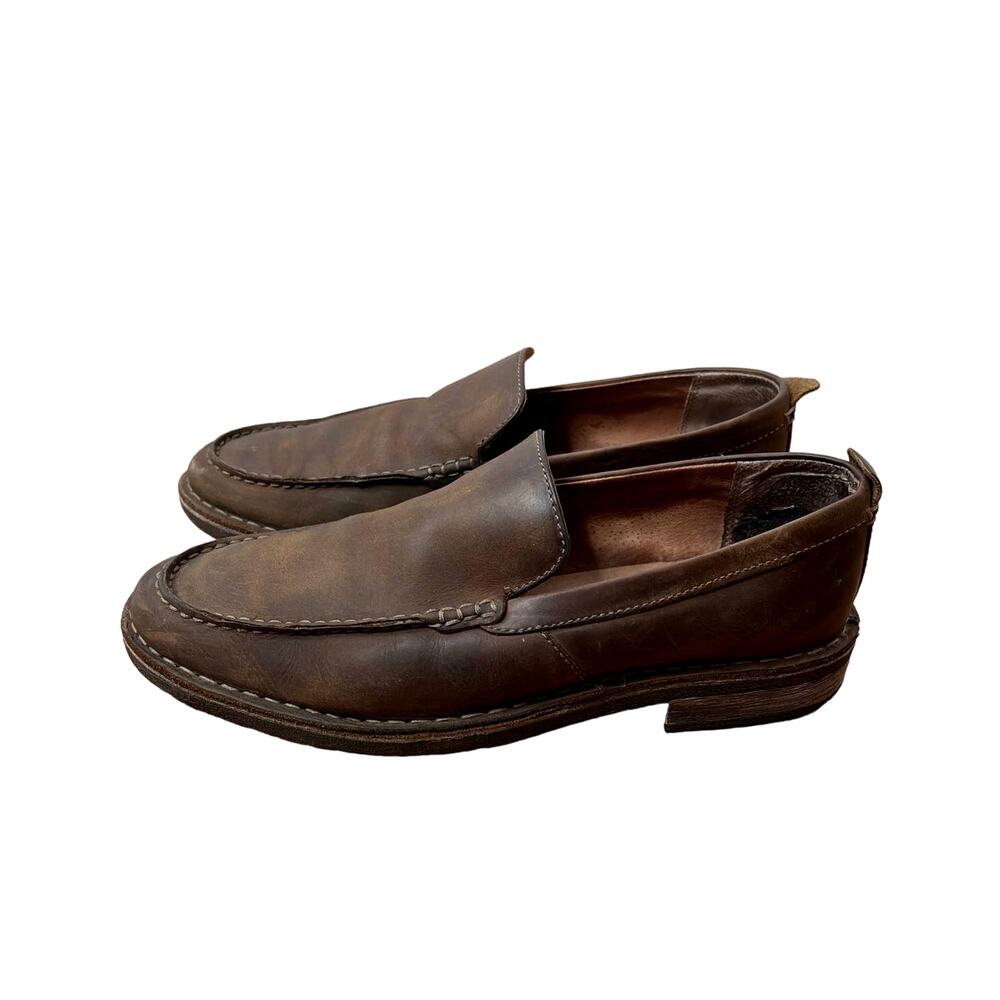 Clarks Men's 10 Classic Leather Loafers $199 Dress Comfort Slip On Shoes Brown
